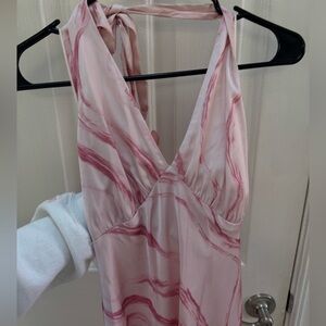 Abercrombie & Fitch Light Pink Halter Patterned Dress NWT